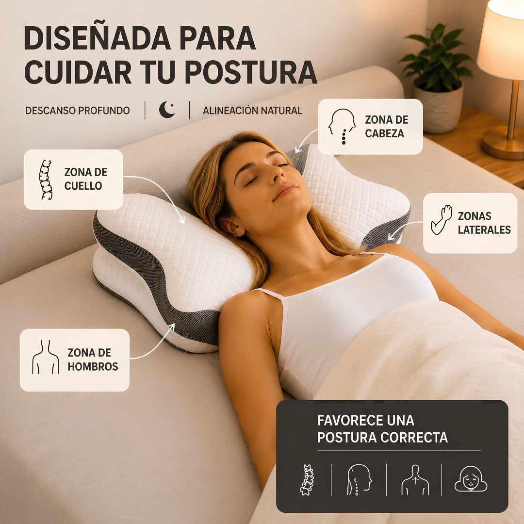 Almohada Cervical Ergonómica para un Descanso Más Cómodo