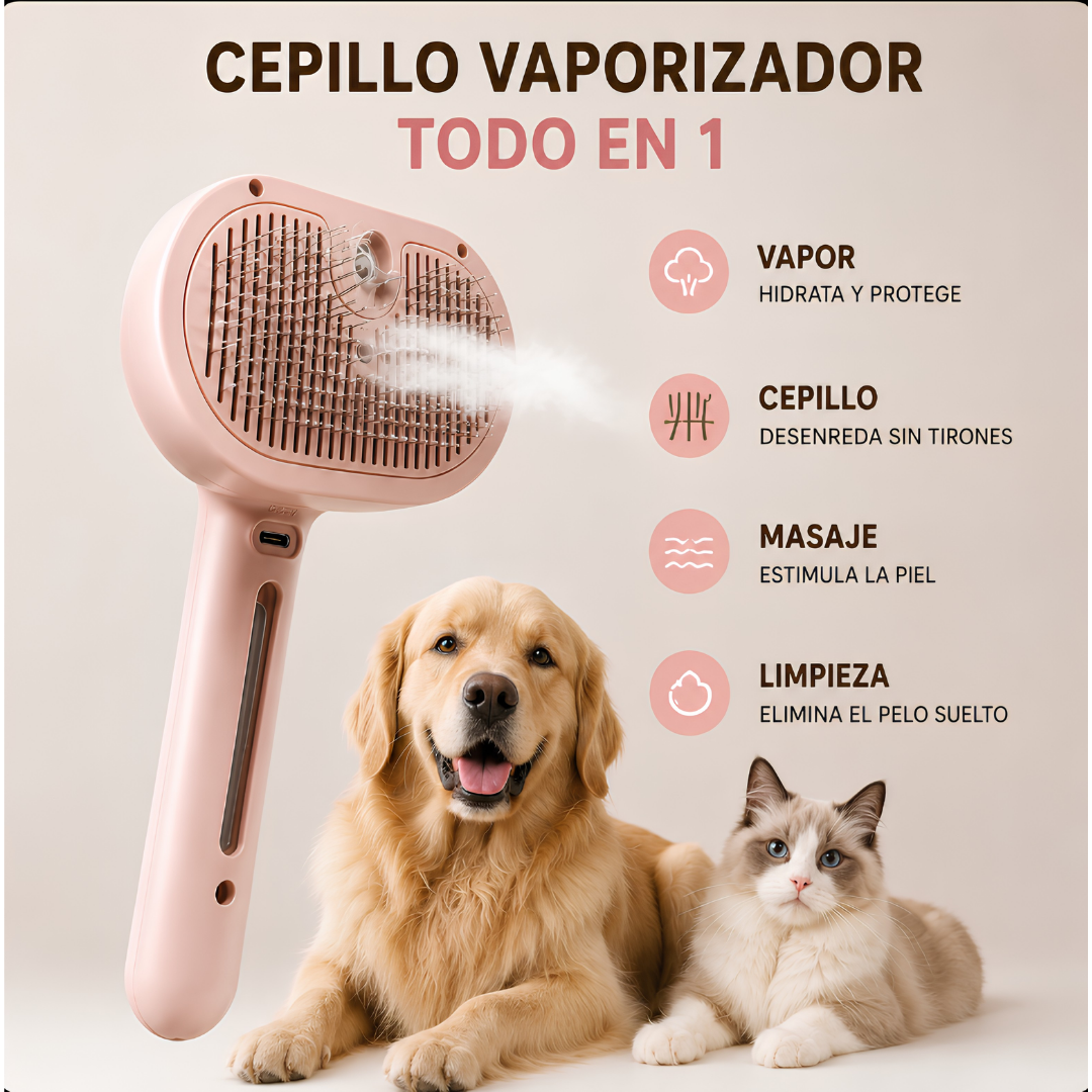 PawSteam™ — Cepillo de Vapor para Mascotas
