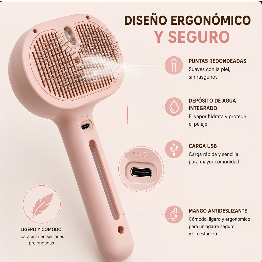 PawSteam™ — Cepillo de Vapor para Mascotas